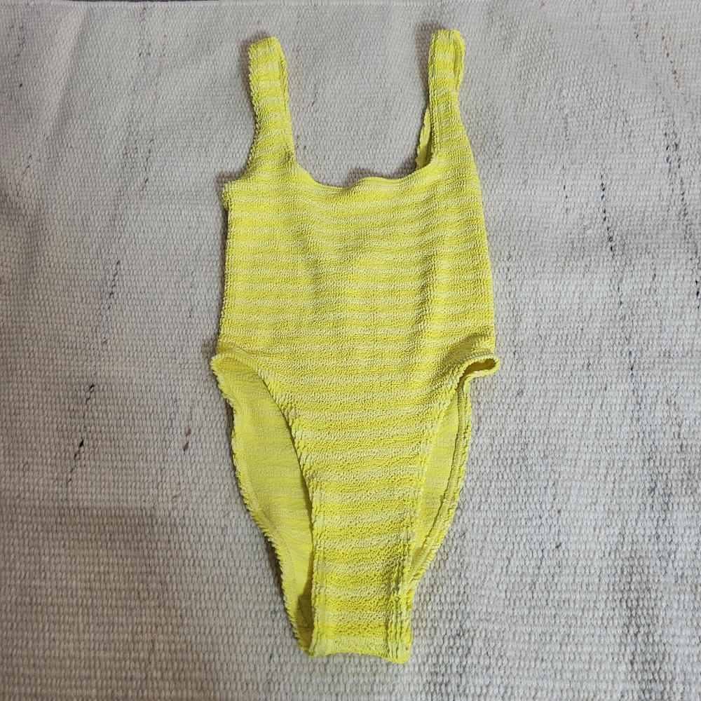 NWT Bond-Eye Madison One Piece Swimsuit in Limoncello Stripe